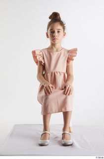 Doroteya  1 casual dressed pink dress sitting white ballerina…